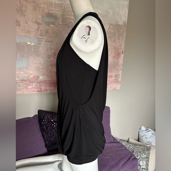 Vintage Marciano Elegant Black Draped Layered Tank with Racer Back M‎ - Picture 7 of 16